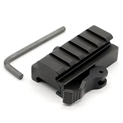 Tactical QD Abnehmbarer 20 mm Picatinny Schiene Halb Zoll Low Profile Riser 5 Slots QR-Block Halterung