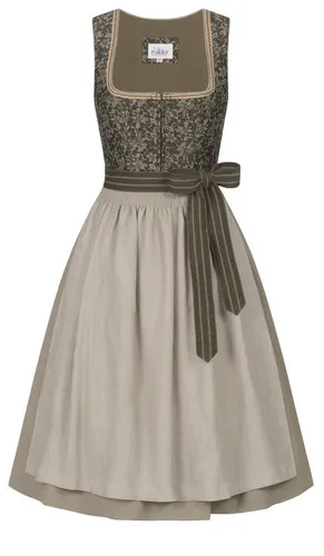 Nübler Midi Dirndl Gina in Oliv, Größe: 34 in grün von Nübler