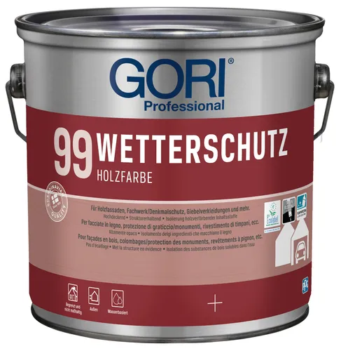 GORI 99 Wetterschutz Holzfarbe 2,5 L Polarweiss-Nachfolger