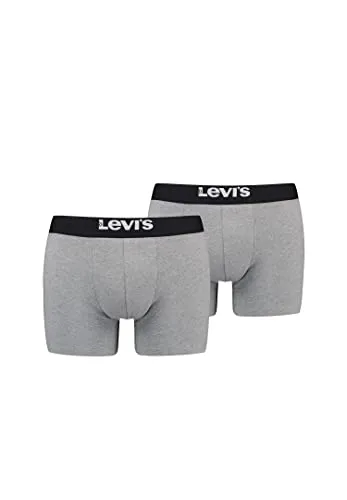 Levi's Herren Boxer Underwear, Grey, L - Herren-Boxershorts mit perfekter Passform und nicht hochrutschendem Beinausschnitt, gefertigt aus Bio-Baumwolle für optimalen Tragekomfort.