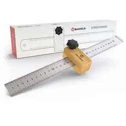 BAUHELD® Streichmaß 300 mm - Präzises Anreißwerkzeug aus INOX Stahl - Anreiß-Werkzeuge mit 0,1 mm Genauigkeit und tiefengelaserter Messskala für exakte Ergebnisse. Ideal für Handwerker und Heimwerker in Deutschland.