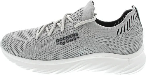 Dockers by Gerli 56RY001700200 - Trendiger Herren Sneaker in Grau - Wanderschuhe mit gut gepolsterter Decksohle und flexibler, rutschhemmender Laufsohle. Sportiver Look und sockenähnliche Konstruktion - ein Must Have für aktive Männer.