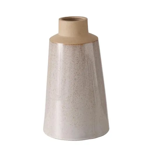 Boltze Vase Catrinia (Gefäß in Beige, Matt, aus Steingut, 16 x 16 x 28 cm Blumenvase) 2026125