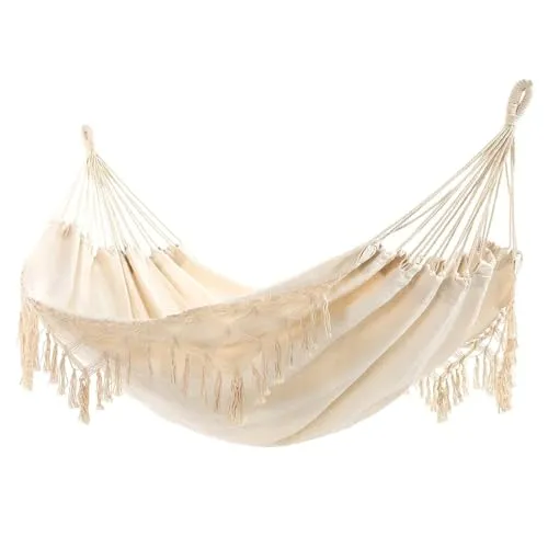 Hängematte Kinder,Hängematte Aus Baumwolle Mit Quasten,Doppelt Hängende Baumwollhängematte,200x150cm,Maschinenwaschbar,Baumwolle,Geeignet Zum Aufhängen Am Strand,Sandstrand,Auf Der Terrasse,Im Freien