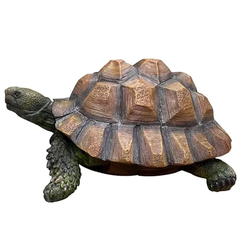 Köhko Dekostein Abdeckstein Schildkrötenform - Dekorative Steine, schützt Gartenelektronik vor Staub und Wetter, aus wetterbeständigem Polyresin, einfach zu reinigen und ohne Montage.