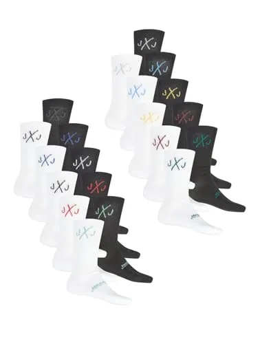 JACK & JONES JACDIRECT TENNIS SOCK 20er Pack - Hochwertige Herrensocken im praktischen 20er Pack, strapazierfähig und mit optimaler Passform für Sport und Freizeit. Ideal für Training und Wandern.