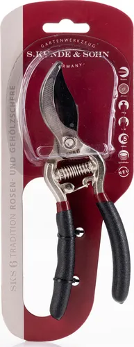 Produktbild S. Kunde & Sohn Germany SKS 6 Tradition Gartenschere schwarz geschmiedet Rebenschere mit Bypass-Schneide bis 20mm Durchmesser, mit ergonmischer Direktübersetzung
