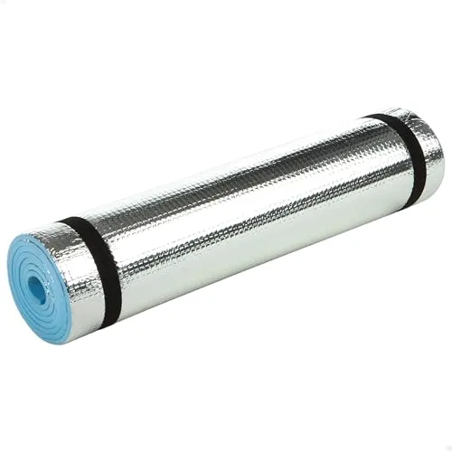 AKTIVE Campingmatte, 180 x 50 x 0,6 cm, Thermoreflektierende Schicht, 6 mm dick, leichte Isoliermatte, tragbar zum Aufrollen für Picknicks, Camping und Outdoor-Aktivitäten (52646)