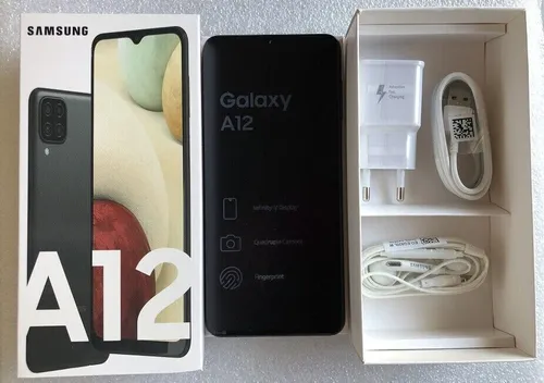 Samsung Galaxy A12 - 32GB Smartphone in Schwarz - Handys & Smartphones mit 48 MP Quad-Kamera und 5000 mAh Akku für lange Laufzeiten. Ideal für Multimedia und Alltag, ohne Vertrag und mit Dual SIM.