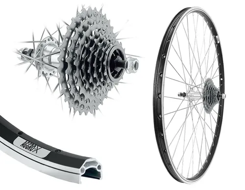 Zoll Alu Hinterrad 19-622 mit 9 Fach Zahnkranz 27 Gang