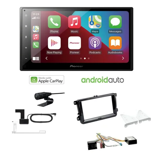 Pioneer Autoradio Apple CarPlay Bluetooth für Skoda Yeti ab 2009 Canbus