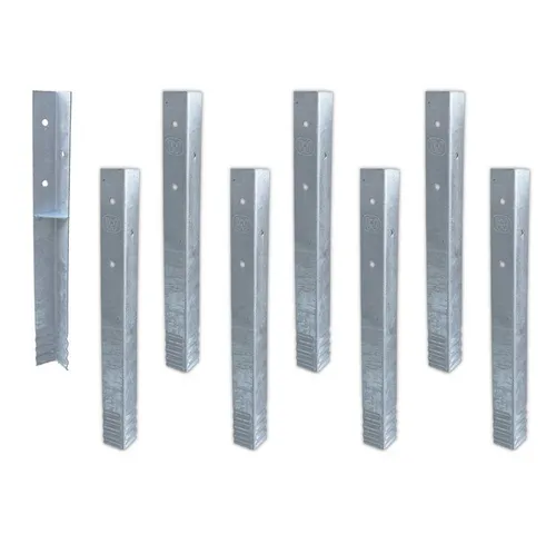 Wickey Bodenanker SolidLock 8 Stk. Winkelanker für Garantie auf Wickey Spielgeräte, für Wickey Türme & Schaukeln, - Montage durch Anschrauben & Einbetonieren -, (Wickey - Zubehör, 8-St., Grundlage für 10 Jahre Garantie von Wickey), Original-Anker für Wickey Spielgeräte aus verzinktem Stahl