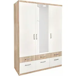 Kleiderschrank PRIESS, weiß 140cm in beige von priess