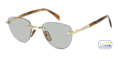 David Beckham DB 1224/S Gold Braun Horn Herren Sonnenbrillen - Herren Sonnenbrille im eleganten goldenen Design, aus robustem Metall gefertigt, ideal für stilvolle Auftritte und optimalen UV-Schutz.