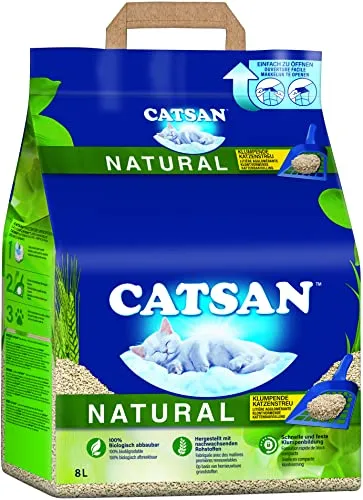 CATSAN Natural Klumpstreu für Katzen – 100% kompostierbar