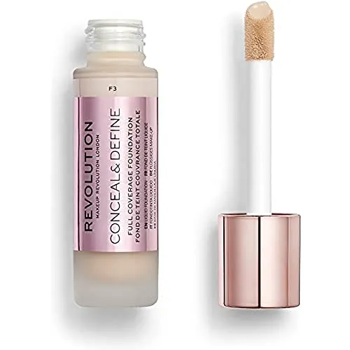 Makeup Revolution, Conceal & Define Grundierung, F3, 23ml