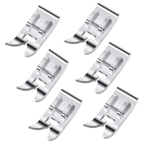 Guador 6 Stück Universal Allzweck Nähmaschinen Nähfuß,Schnappnähfuss,Geradstichnähfuss,Allzweck-Zickzack-Nähfuss,Nähmaschine Fuß,Geeignet für die Meisten Haushaltsnähmaschinen mit Niedrigem Griff