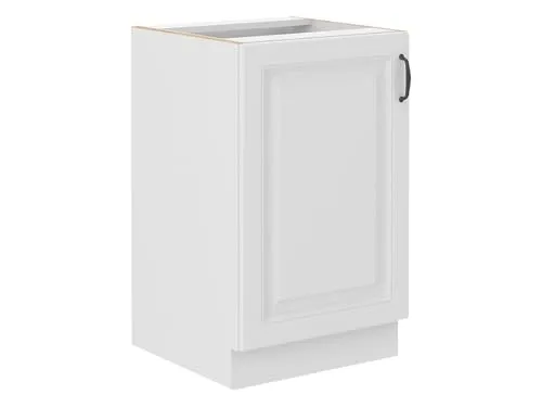 Mirjan24 Küchenschränke Retroline Unterschrank Hängeschrank Spülenunterschrank Herdumbauschrank Eckunterschrank Backofenschrank Küchenzeile (Weiß, Spülenunterschrank 50 ZL-1F BB)