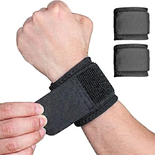 Handgelenk Bandagen für Krafttraining – Orthopädische Unterstützung für Sport & Fitness (Schwarz)