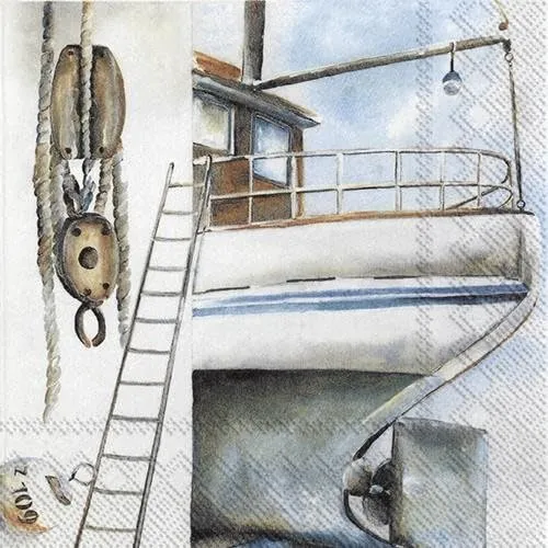 Servietten In See stechen | Schiff | Meer | See | Maritim | Hafen | Sommer | Tischdeko | Decoupage | Serviettentechnik 33x33cm 20