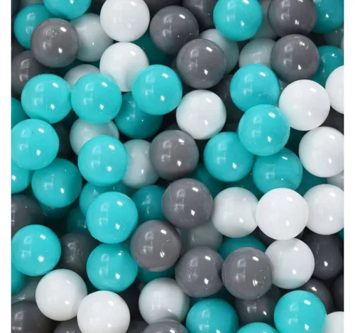 Bälle für Bällebad 1000 Stk. Mehrfarbig - Bällebad Bälle in Weiß, Grau und Minzgrün, aus langlebigem PE, ideal für stundenlangen Spielspaß. Mit 6 cm Durchmesser perfekt für kleine Hände und sicher im Gebrauch.