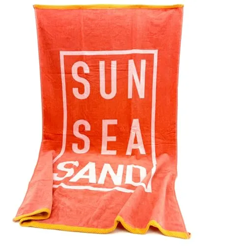 heimtexland ® Strandtuch Soft Velours Badetuch Sommer Handtuch 90 x 160 cm Duschtuch saugstark Frottier 100% Baumwolle Oeko-TEX Typ907 Sun rot - 1 Stück