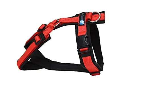 anny-x Brustgeschirr Fun schwarz rot - Gr. L - Weiteres Autozubehör mit vollunterlegter Polsterung für höchsten Komfort und ergonomischer Anpassung an den Körperbau Ihres Hundes. Ideal für sicheres Autofahren und angenehme Ausflüge.