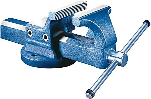Parallelschraubstock 150mm mit Rohrspannbacken - Werkstatteinrichtung für präzises Einspannen, robust und langlebig durch gesenkgeschmiedete Bauweise, ideal für Schlosserei und Sanitärinstallation.