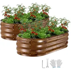 VEVOR Hochbeet Metall 2er-Pack 120x60x30 cm von Vevor