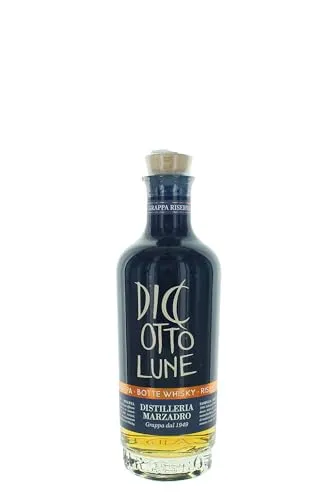 Marzadro DICIOTTO Lune Botte Whisky 42% Vol. 0,5l in Geschenkbox - Tresterbrand in edler Geschenkbox, perfekt für besondere Anlässe und als stilvolles Geschenk. Feinperlig und lang anhaltend im Geschmack.