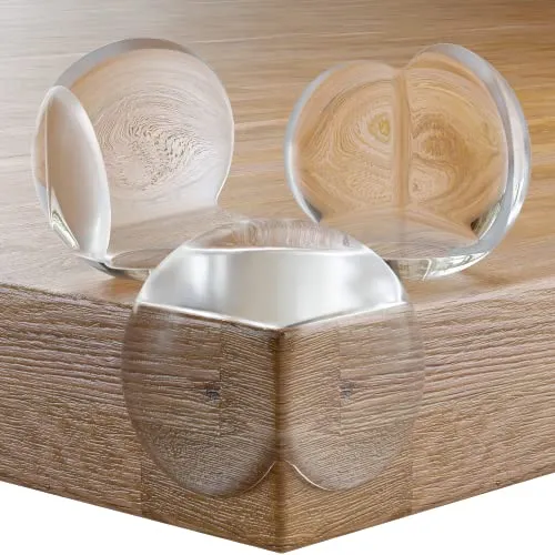 Eckenschutz und Kantenschutz für Babysicherung und Kindersicherung - Tisch und Möbel Ecken, Tischeckenschutz und Stoßschutz für Baby & Kinder, Transparent Eckschutz (12 Stück)