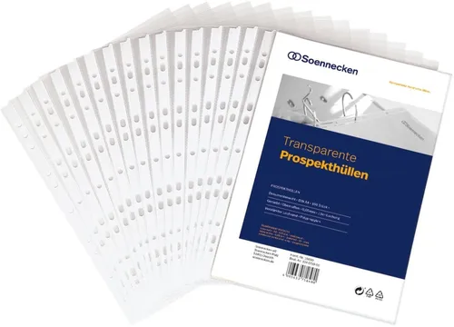 Prospekthülle Prospekthüllen 1610 A4 PP 110my genarbt oben offen VE=50 Stück