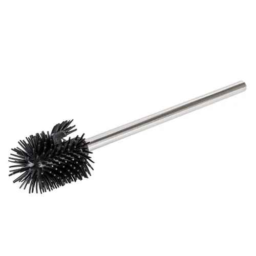 Wenko WC-Bürste Silikon, silber, mit Silikonborsten und Randreiniger