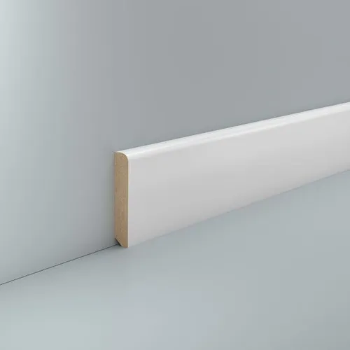 MDF Sockelleiste weiß 10 x 58 Foliert RAL 9016 Fußleiste Eschwege