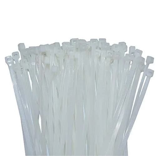 Kabelbinder alle Größen in schwarz weiss bunt Industriequalität (200x4,8, Weiß) 100