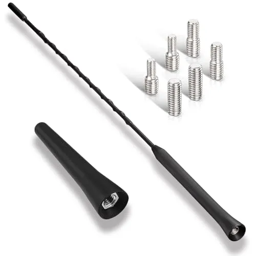 IZyufan 2 Pack Autoantenne 6,5cm & 24cm, Kurze Auto Antenne für AM & FM Empfang, Universal Kfz Dachantenne