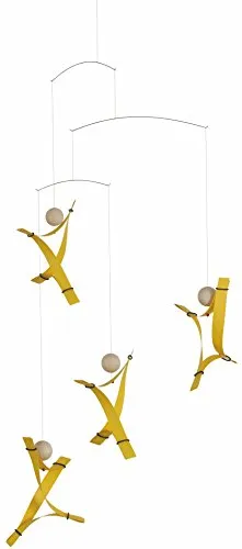 Flensted Mobiles Free Mind Gelb - Kreatives Baby-Mobile in Gelb mit Geschenkbox. Inspiriert von Sonne und Freiheit, fördert es die Fantasie und ist ein echter Blickfang im Kinderzimmer.
