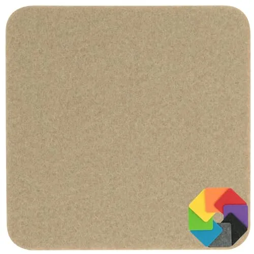 Design Filz Untersetzer eckig in beige von BIASTO