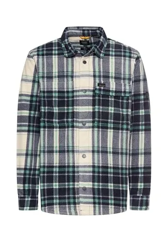 camel active Langarmhemd grün M - Herren-Freizeithemden aus 100% Polyester, leicht und atmungsaktiv, ideal für entspannte Freizeitaktivitäten.