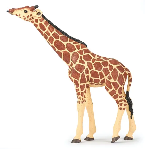 Papo Wild Life Giraffe mit erhöhtem Kopf 50236 - realistische handbemalte Tierfigur, fördert Kreativität und Fantasie bei Kindern ab 3 Jahren