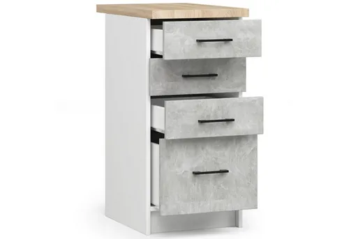 Raumhirsch OLIWIA Küchenunterschrank, Weiß, Holzwerkstoff, 40x85x46 cm