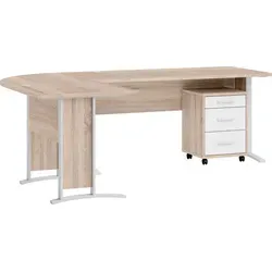 Winkelschreibtisch OFFICE LINE in Eiche Sonoma in beige von BEGA-Consult Internationale Handelsagentur GmbH & Co. KG
