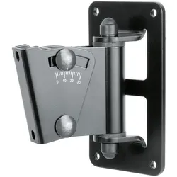K&M 24471 Speaker Wall Mount Black - Boxenstative – Vielseitige Wandhalterung für Lautsprecher mit neig- und schwenkbarem Design, ideal für flexibles Hören und einfache Montage.
