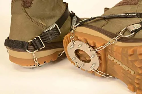 German Luge Bremsgrödel mit Spikes für sicheren Halt - Steigeisen für optimale Stabilität beim Luge. Universelle Passform für alle Schuhgrößen, ideal für den Einsatz auf Eis und Schnee.