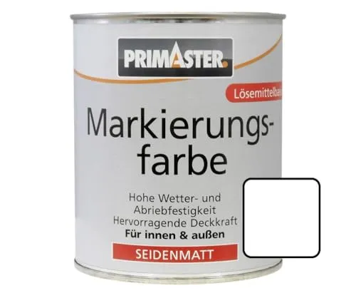 Primaster Markierungsfarbe 750 ml weiß - Hochwertige Markierungsfarbe für präzise und langlebige Markierungen, ideal für Baustellen und Industrieanwendungen.