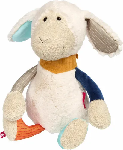 sigikid 42856 Schaf, Patchwork Sweety - Kuscheliges Patchwork-Schaf aus hochwertigem Material, ideal zum Spielen und Schmusen für Kinder.