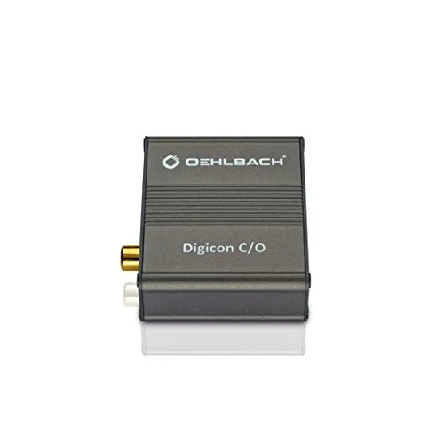 Oehlbach Digicon C/O - Digitaler coaxial-Optical Audio-Wandler (Wandlung von Coaxial auf Optischen Audio-Signalen) - metallic braun