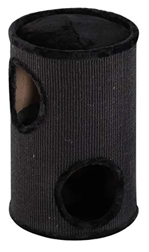 Europet Bernina Everlast-Tower Kratztonne 37 x 37 x 56 cm, schwarz - Kratztonne für Katzen, stabil und langlebig, bietet optimalen Kratzspaß und Rückzugsort für Ihre Katze.