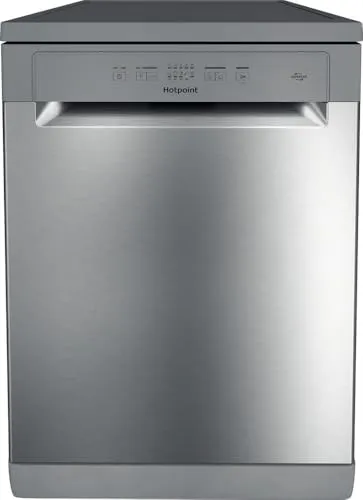 Hotpoint H2F HL626 X Geschirrspüler - Freistehender Geschirrspüler für 14 Maßgedecke, energieeffizient mit nur 9,5 l Wasserverbrauch pro Zyklus und leisen 46 dB Geräuschpegel – ideal für jede Küche.