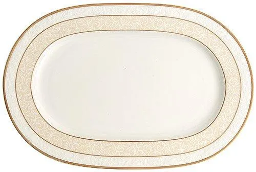 Villeroy & Boch Platte 35 cm - Ivoire - Elegante Servierplatte aus hochwertigem Porzellan, ideal für stilvolle Anlässe und besondere Gerichte.